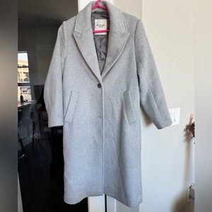 Abercrombie & Fitch Light Gray Trench Coat
